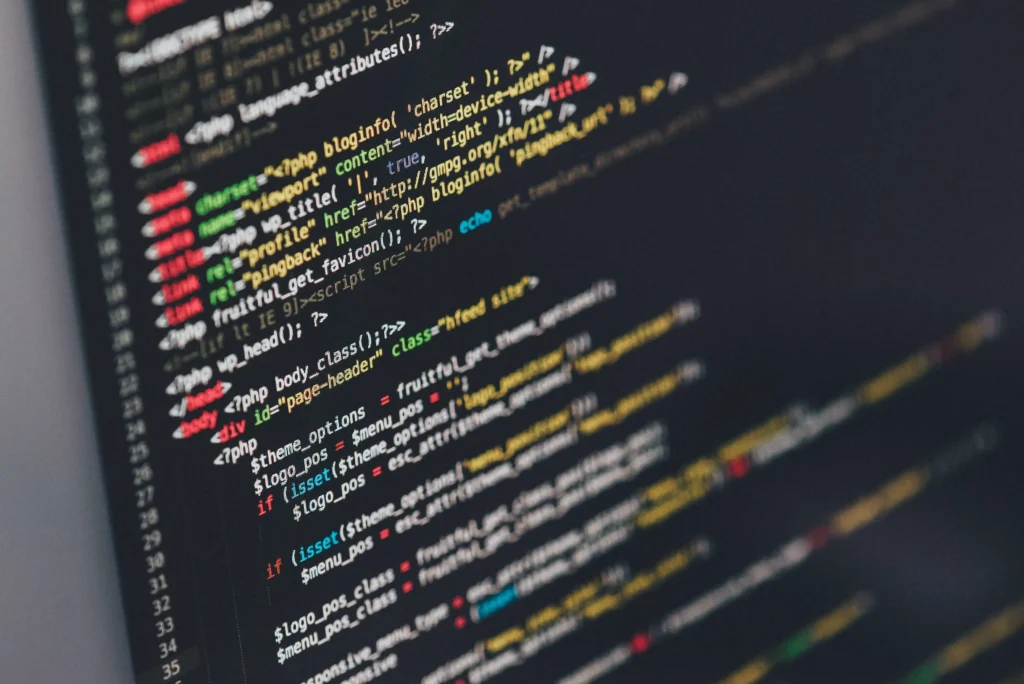 PHP och HTML kod på en datorskärm